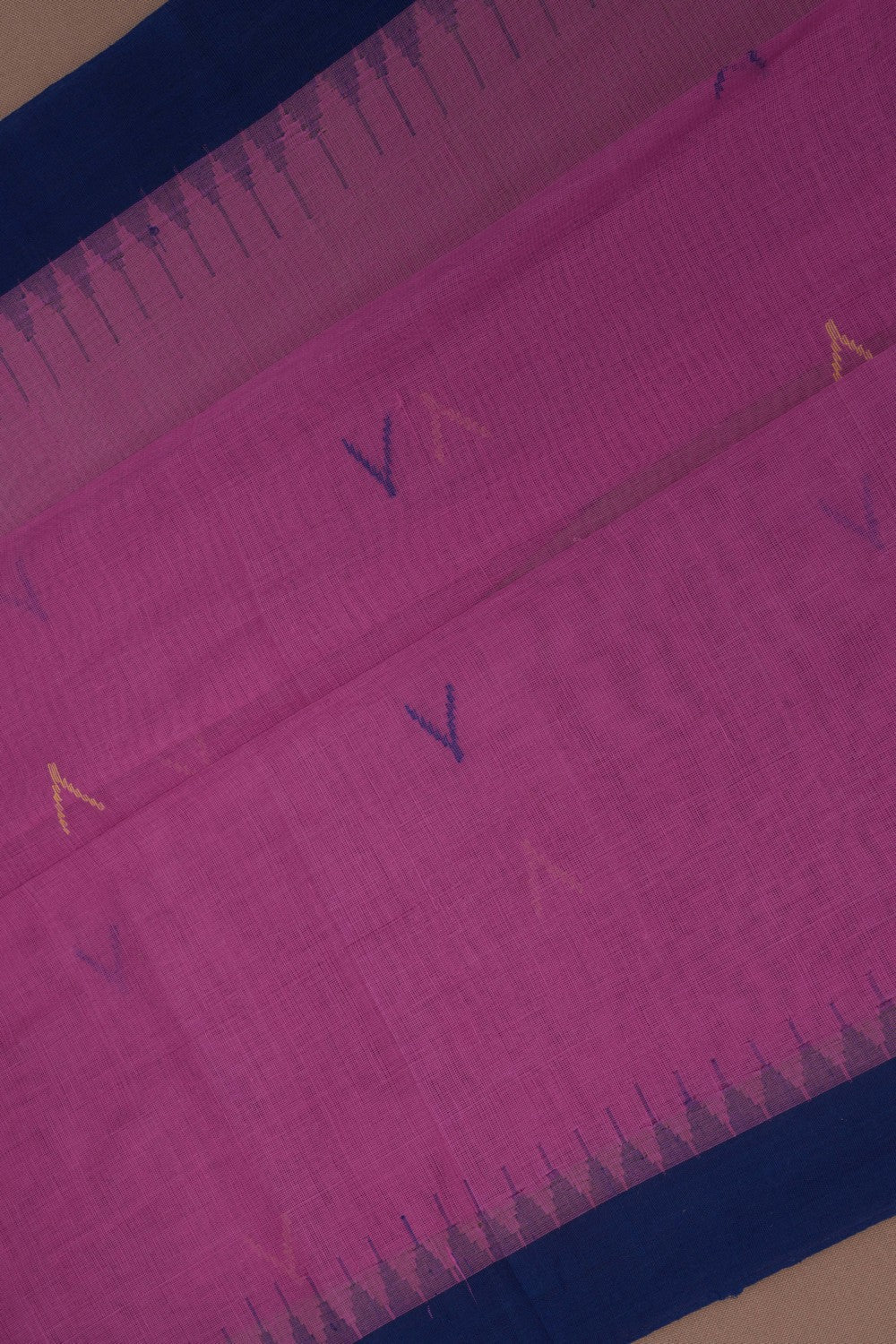 Image of South Cotton Purple Saree